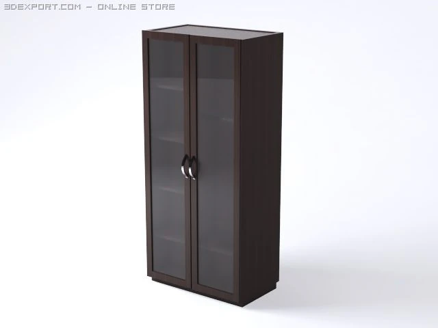 wardrobe glass fronted 3D Model .c4d .max .obj .3ds .fbx .stl .blend