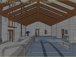 swimming pool scene 3D मॉडल