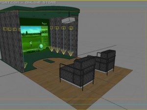 luxury golf simulator 3D-Modell
