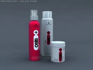 オシスのヘアケア製品 3Dモデル