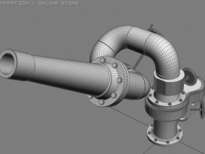 oscillating fire fighting monitor Modèle 3D