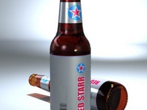 unbranded beer bottle Modello 3D