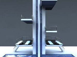 olympic diving board 3D-Modell