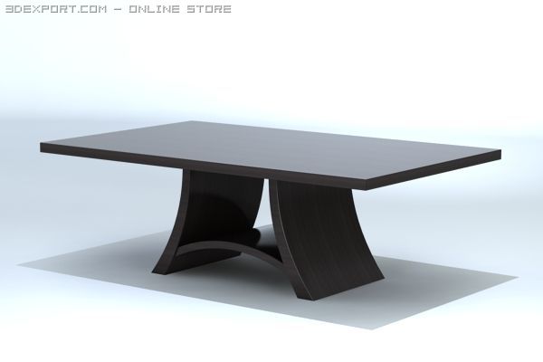 arched contemporary table 3D Model .c4d .max .obj .3ds .fbx .stl .blend 