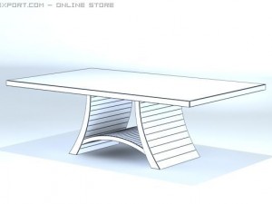 arched contemporary table 3D Model