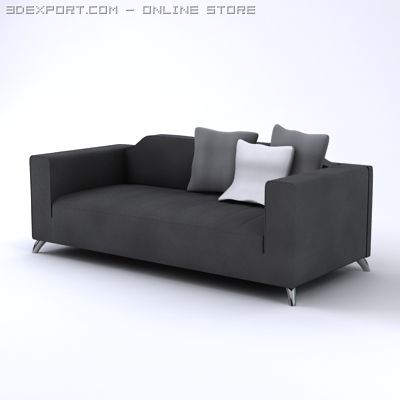baroque two seater italian sofa Modelo 3D .c4d .max .obj .3ds .fbx .stl .blend 