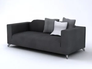 baroque two seater italian sofa 3D Model