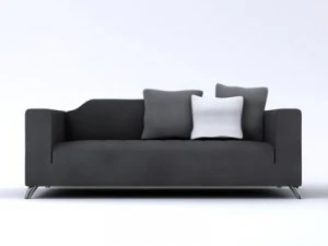 baroque two seater italian sofa 3D Model