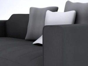 baroque two seater italian sofa 3D Model