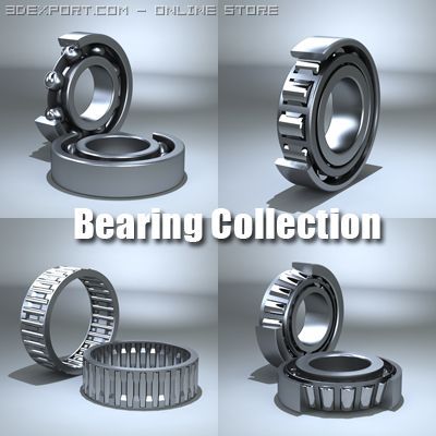 4 bearing collection 3D Model .c4d .max .obj .3ds .fbx .stl .blend 