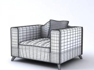 baroque italian chair 3Dモデル