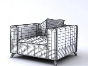 baroque italian chair 3D Model