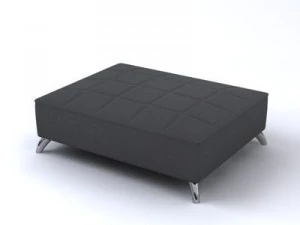 baroque ottoman  foot stool 3D Model