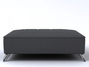 baroque ottoman  foot stool 3D Model
