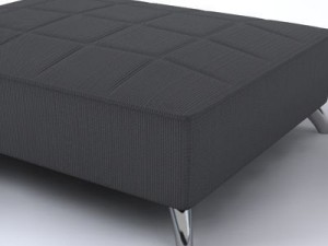baroque ottoman  foot stool 3D Model