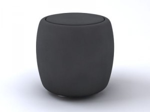 baroque italian furniture pouf 3D Model