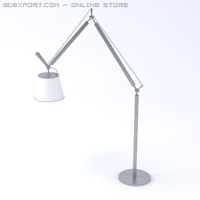 artemide tolomeo mega floor lamp 3D 模型 .c4d .max .obj .3ds .fbx .stl .blend 