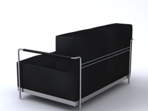 casper two seater sofa 3D 模型