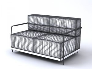 casper two seater sofa 3D 模型