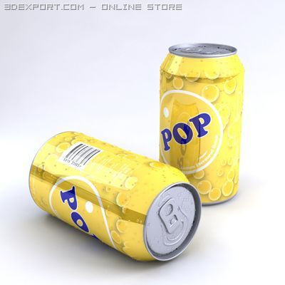 unbranded soda can with multiple flavours Modello 3D .c4d .max .obj .3ds .fbx .stl .blend 