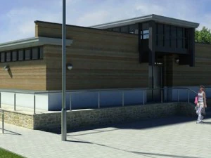 sports pavillion  utility building 3D Model