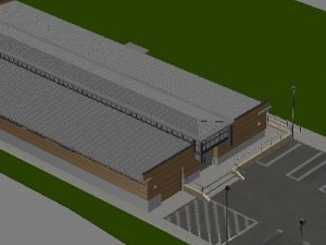 sports pavillion  utility building 3D Модель