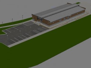 sports pavillion  utility building 3D Модель