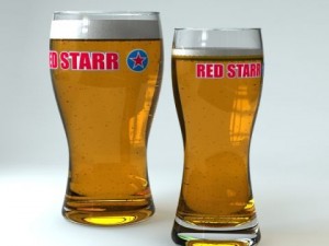 unbranded beer glasses 3D Model