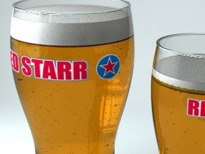 unbranded beer glasses 3D Model