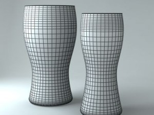 unbranded beer glasses 3D Model