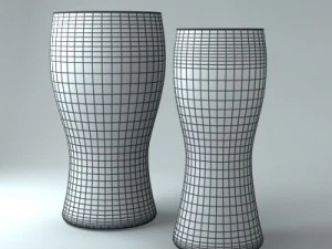 unbranded beer glasses 3D Model