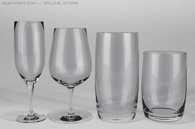 verres &agrave; boire Modèle 3D .c4d .max .obj .3ds .fbx .stl .blend 