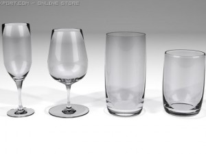 drinking glasses Modelo 3D