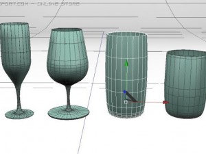 drinking glasses Modelo 3D