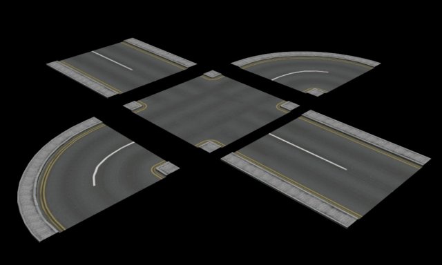 road pack 3Dモデル .c4d .max .obj .3ds .fbx .stl .blend 