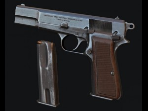 browning hp 3D 模型