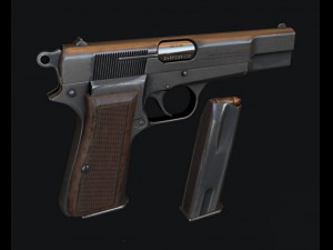 browning hp 3D 模型