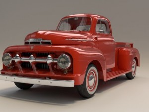 1951 ford f1 pickup truck Model 3D