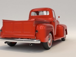 1951 ford f1 pickup truck 3D Model