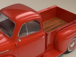 1951 ford f1 pickup truck 3D Model
