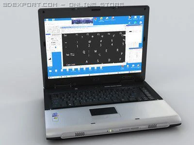 acer 1672wlmi laptop 3D Model .c4d .max .obj .3ds .fbx .stl .blend 