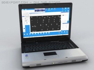 acer 1672wlmi laptop 3D Model