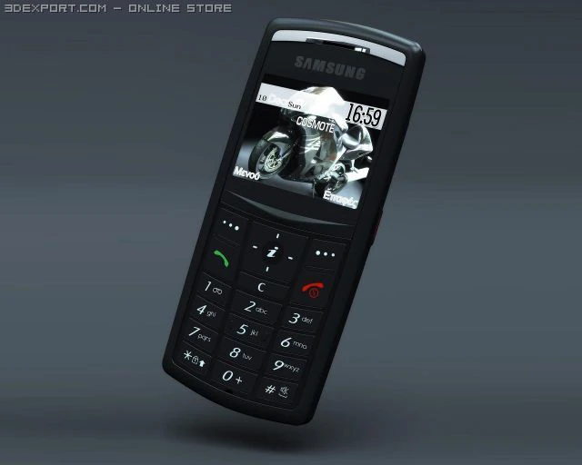 samsung x820 mobile phone 3D Model .c4d .max .obj .3ds .fbx .stl .blend 