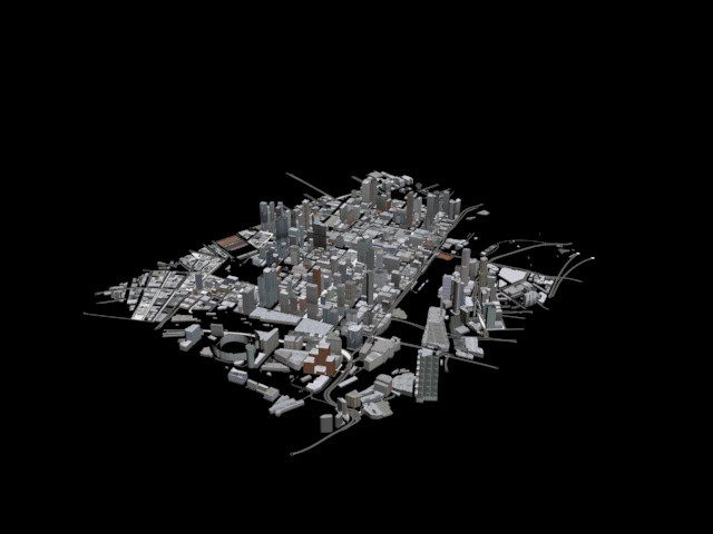 墨尔本市 3D 模型 .c4d .max .obj .3ds .fbx .stl .blend 