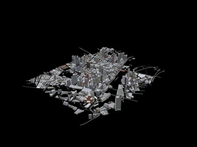 Melbourne city 3D Model .c4d .max .obj .3ds .fbx .stl .blend