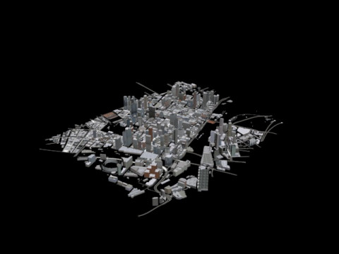 Melbourne city Model 3D