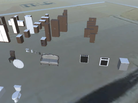 Bagian dalam rumah 1 Model 3D