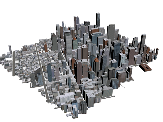 Time square 3D 模型 .c4d .max .obj .3ds .fbx .stl .blend 