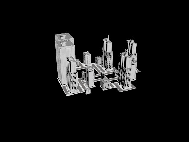City 9000 99 3D Model .c4d .max .obj .3ds .fbx .stl .blend 