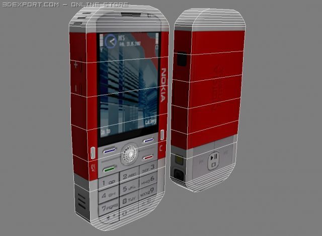 nokia 5700 3d model in phone and cell phone 3dexport